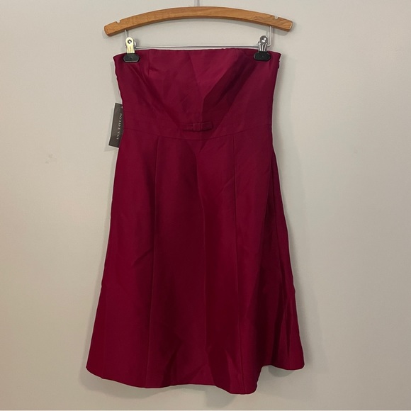 NWT Ann Taylor Petites 100% Silk Strapless Dress Size 4P - Picture 1 of 11